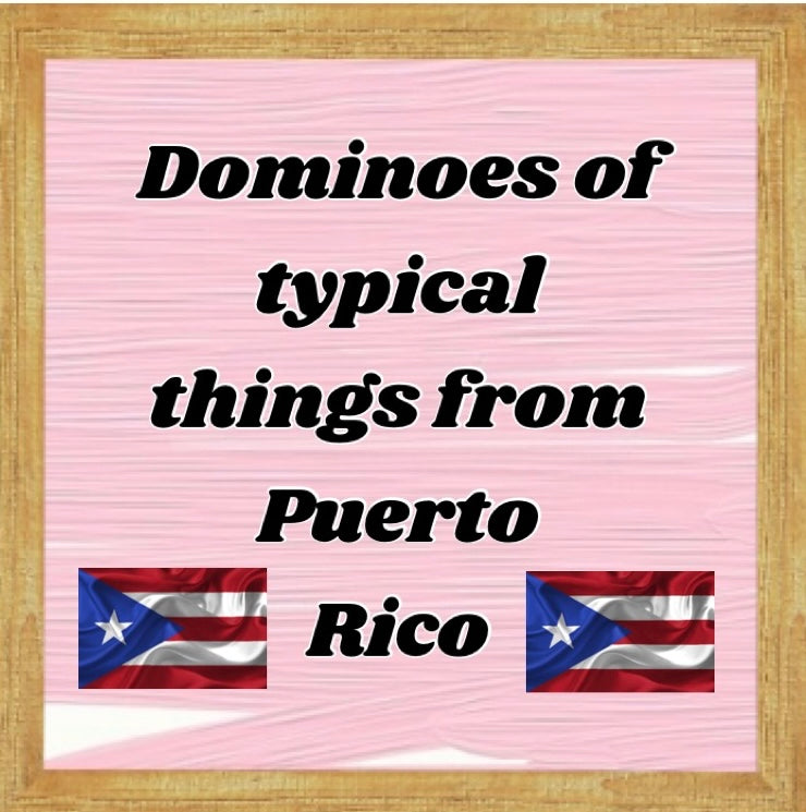 Dominoes of typical things from Puerto Rico