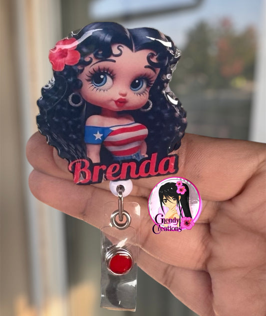 Betty Boop/Badge/personaliza con tu nombre