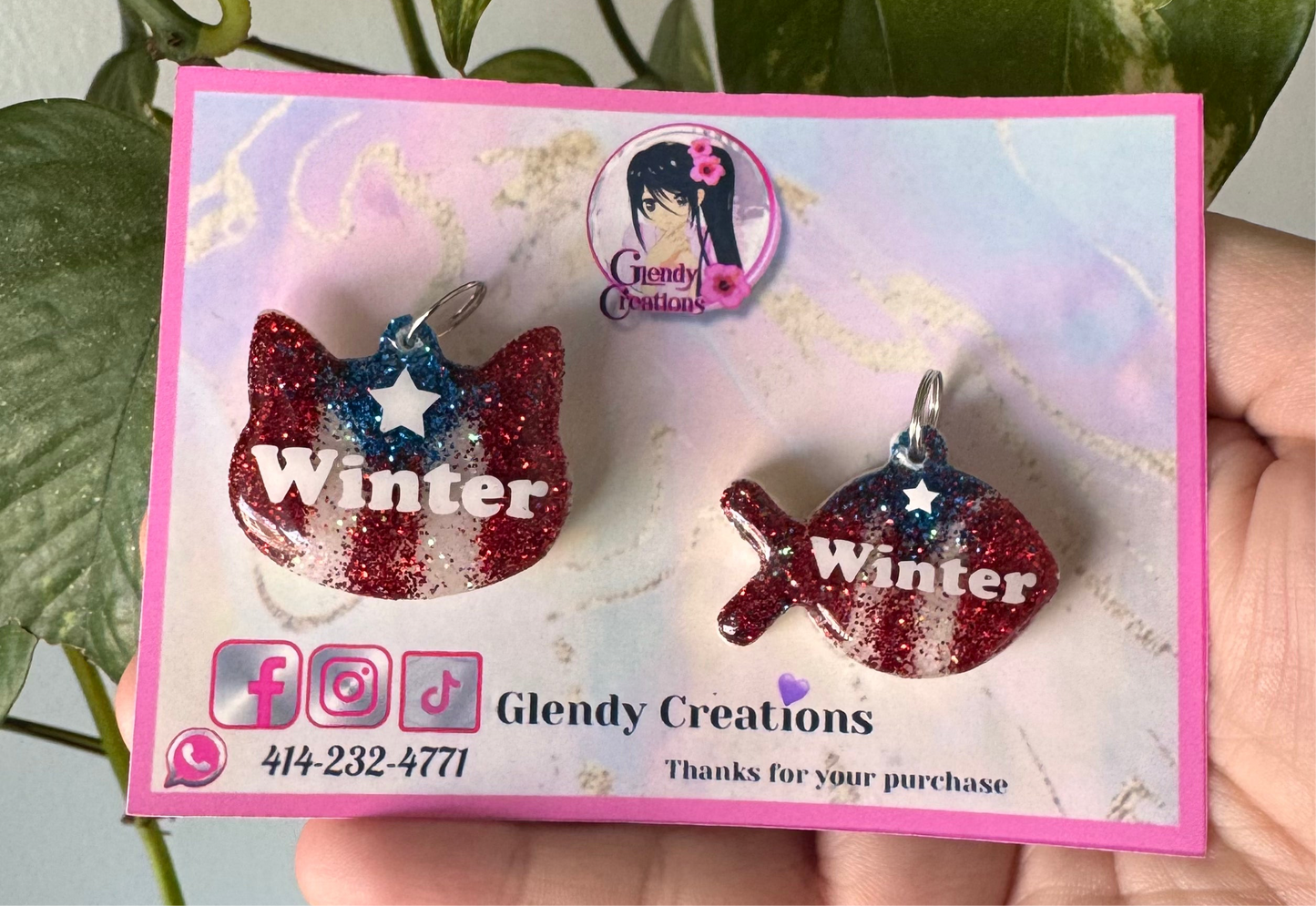 Cat ID Tags/Puerto Rican flag