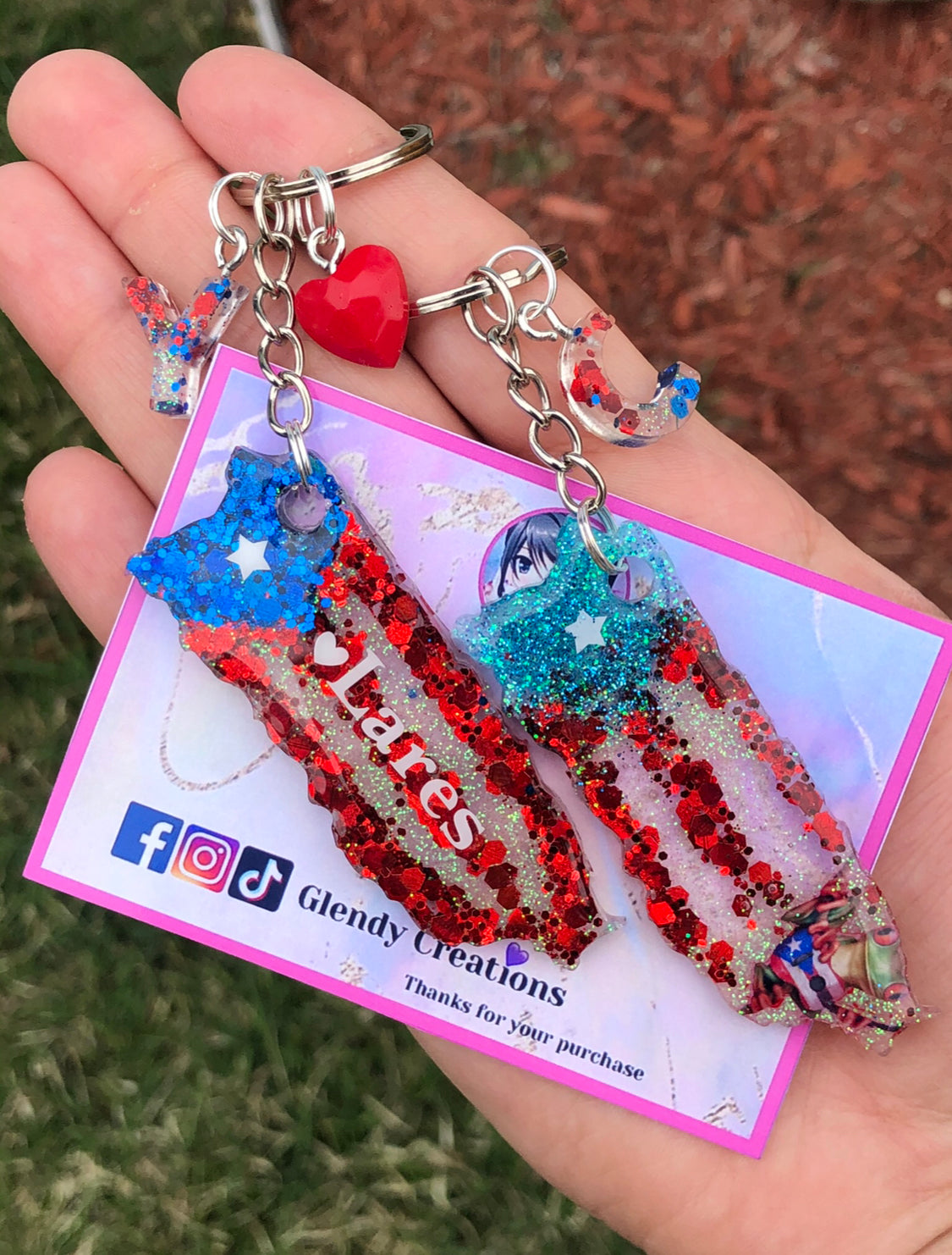 Keychain /Puerto Rico map