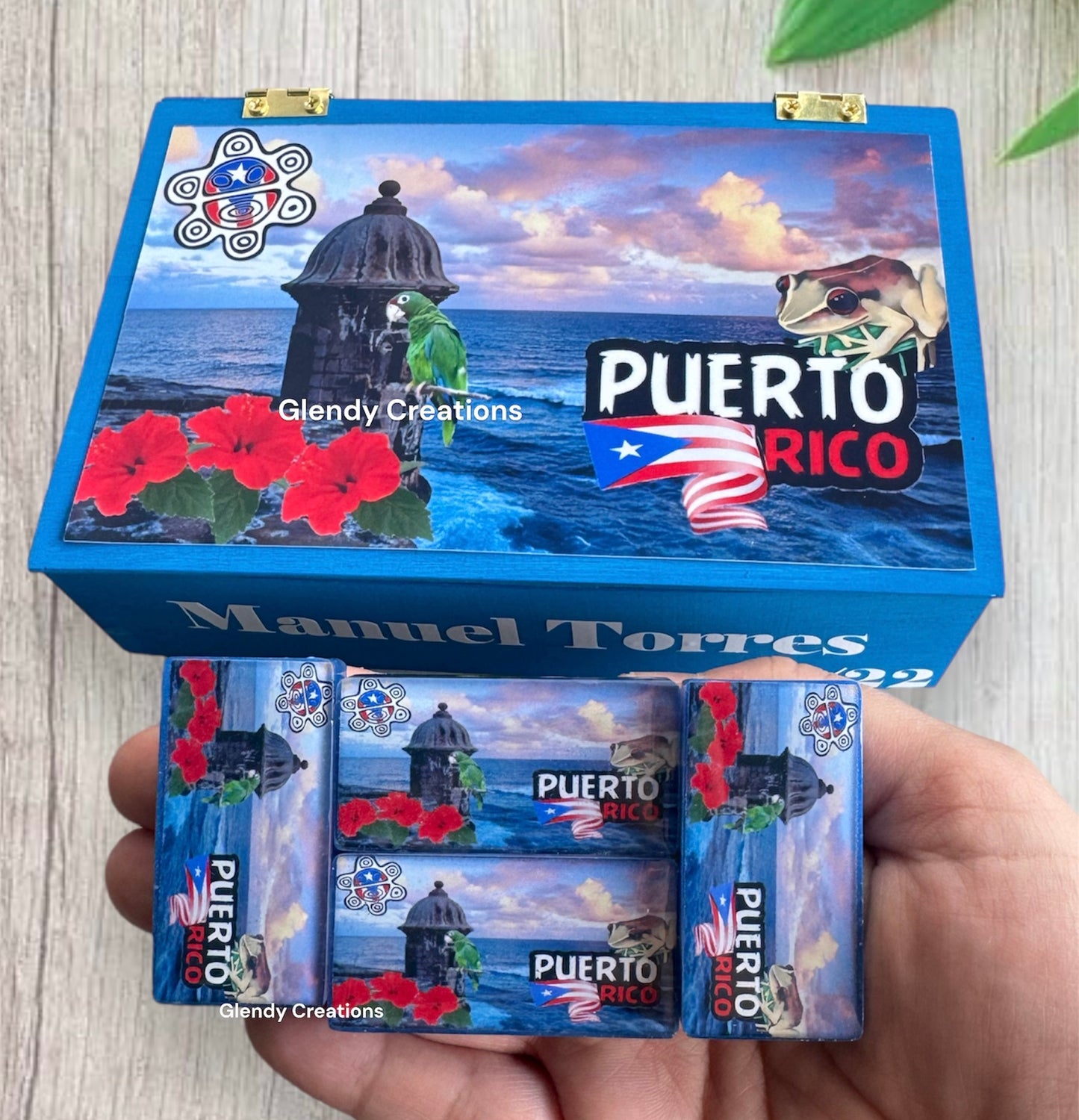 Typical Puerto Rican design dominoes