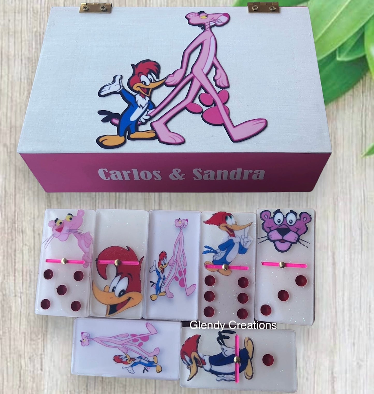 Woody Woodpecker and Pink Panther Dominoes