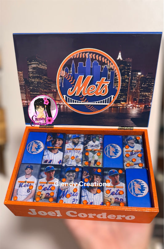 Personalized Mets Team Dominoes