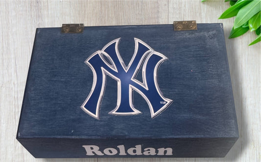 Custom Yankee team dominoes doble 6 choose your favorite player