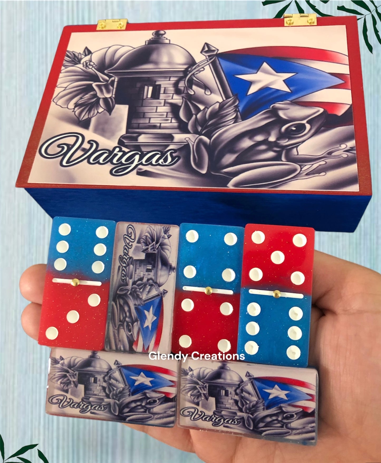 Typical Puerto Rican design dominoes