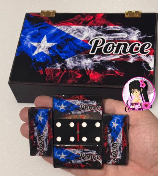Dominoes con la Bandera de Puerto Rico