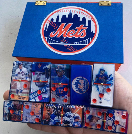 Personalized Mets Team Dominoes