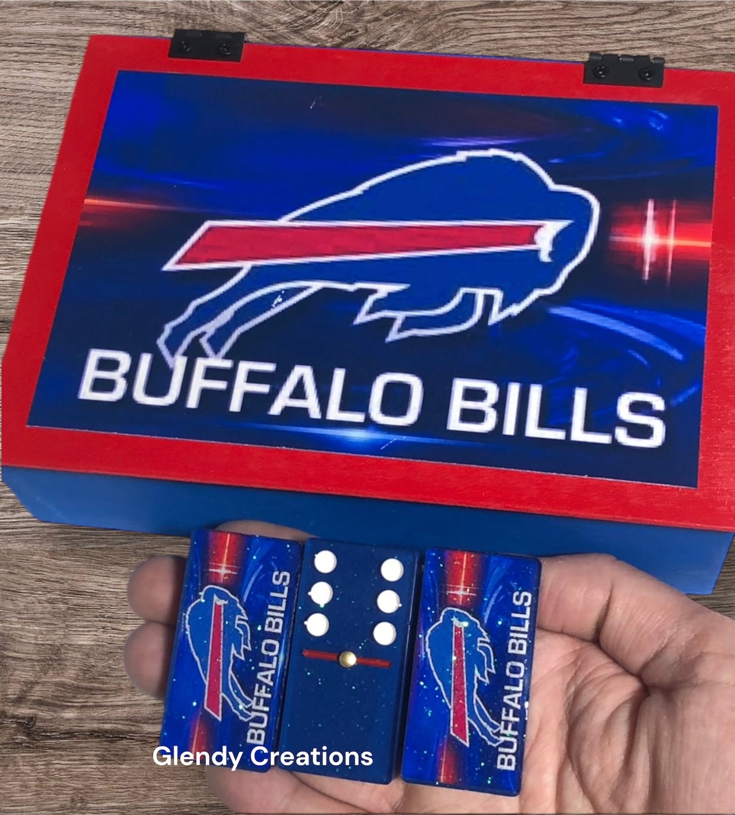 Set de Dominoes doble 6 del equipo Buffalo,NY