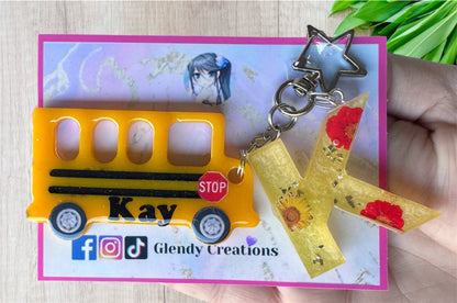 School Bus Keychain