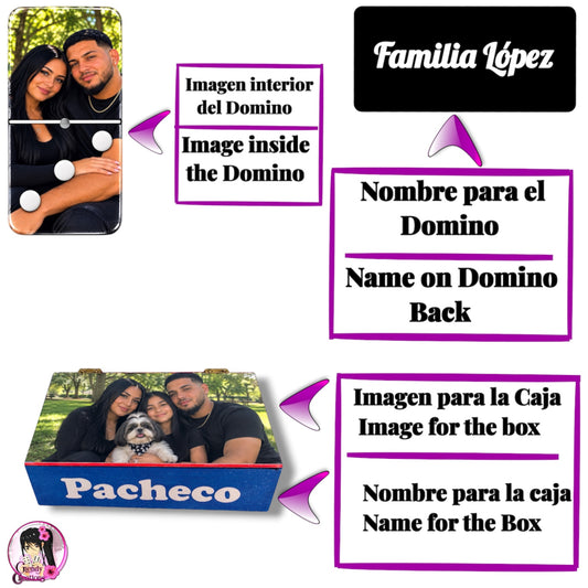Personaliza tus Domino con fotos familiares /Juegos de Domino con fotos
