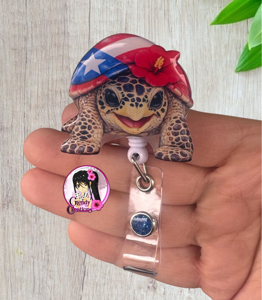 Badge ID Boricua – Tortuga Carey Caribeña