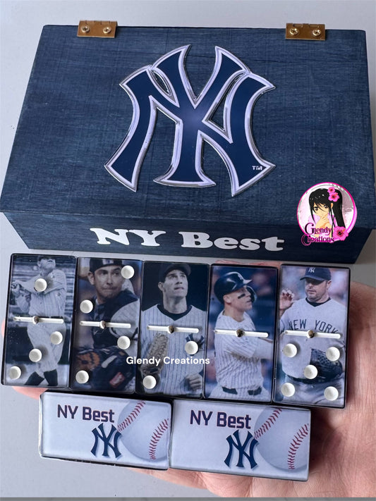 Dominó personalizado del equipo de los Yankee elige tus jugadores favorito (Dominos doble 6)