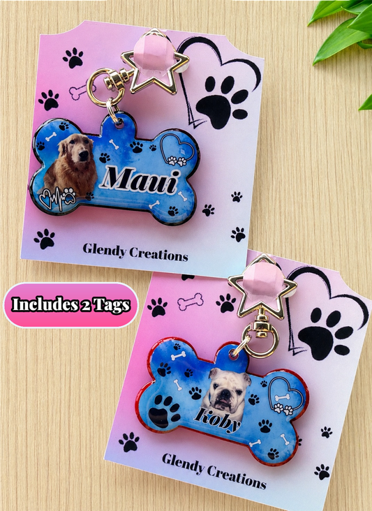 Custom Pet ID Tag with Photo/Dog