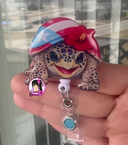 Badge ID Boricua – Tortuga Carey Caribeña