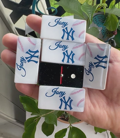 Dominoes with the Yankees logo